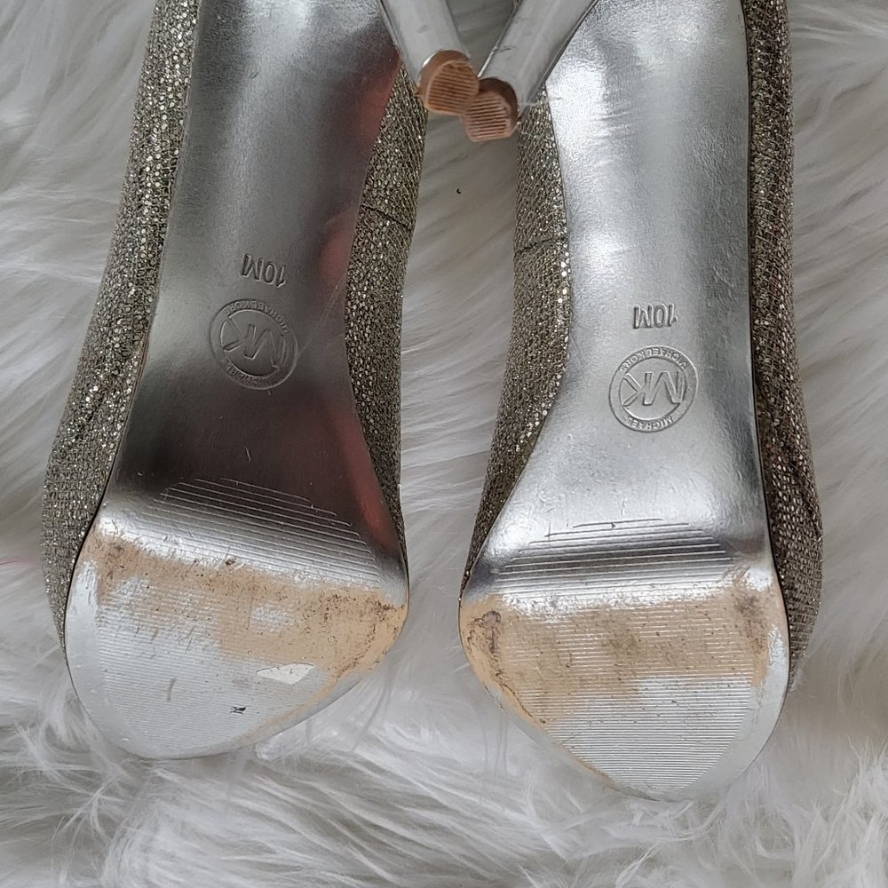 Michael Kors Silver Heels - Picture 2 of 4